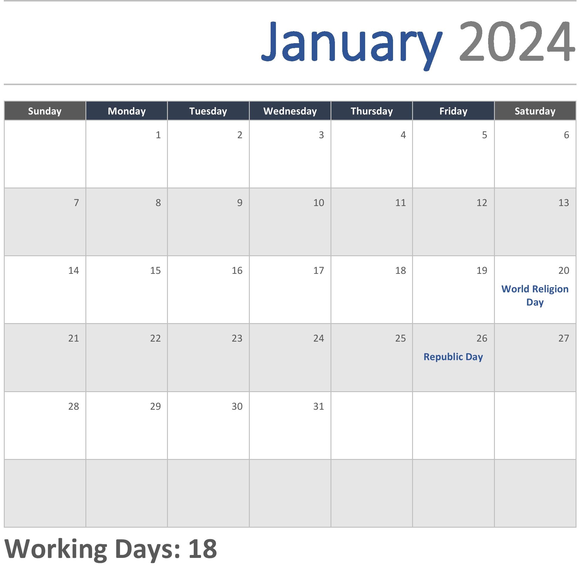 Calendar JKG || JKG International School