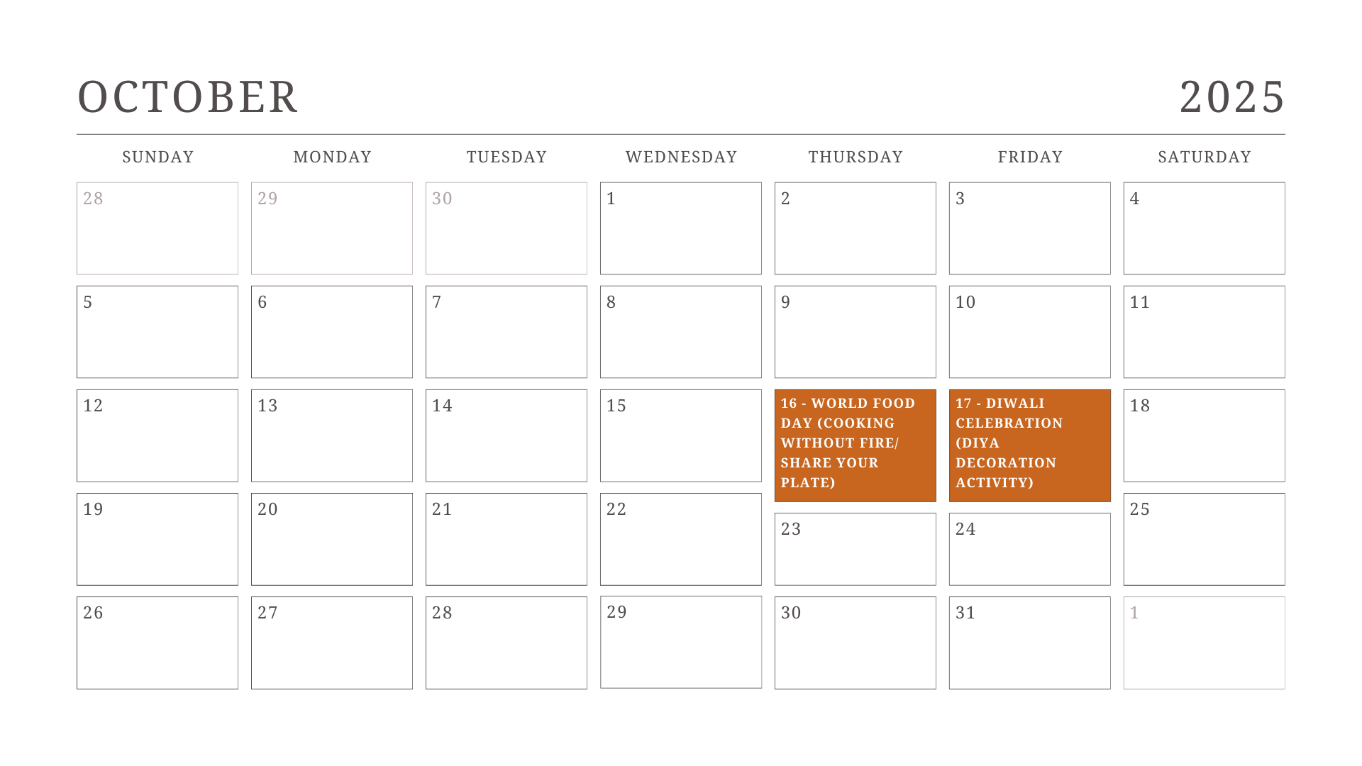 JKG Calendar